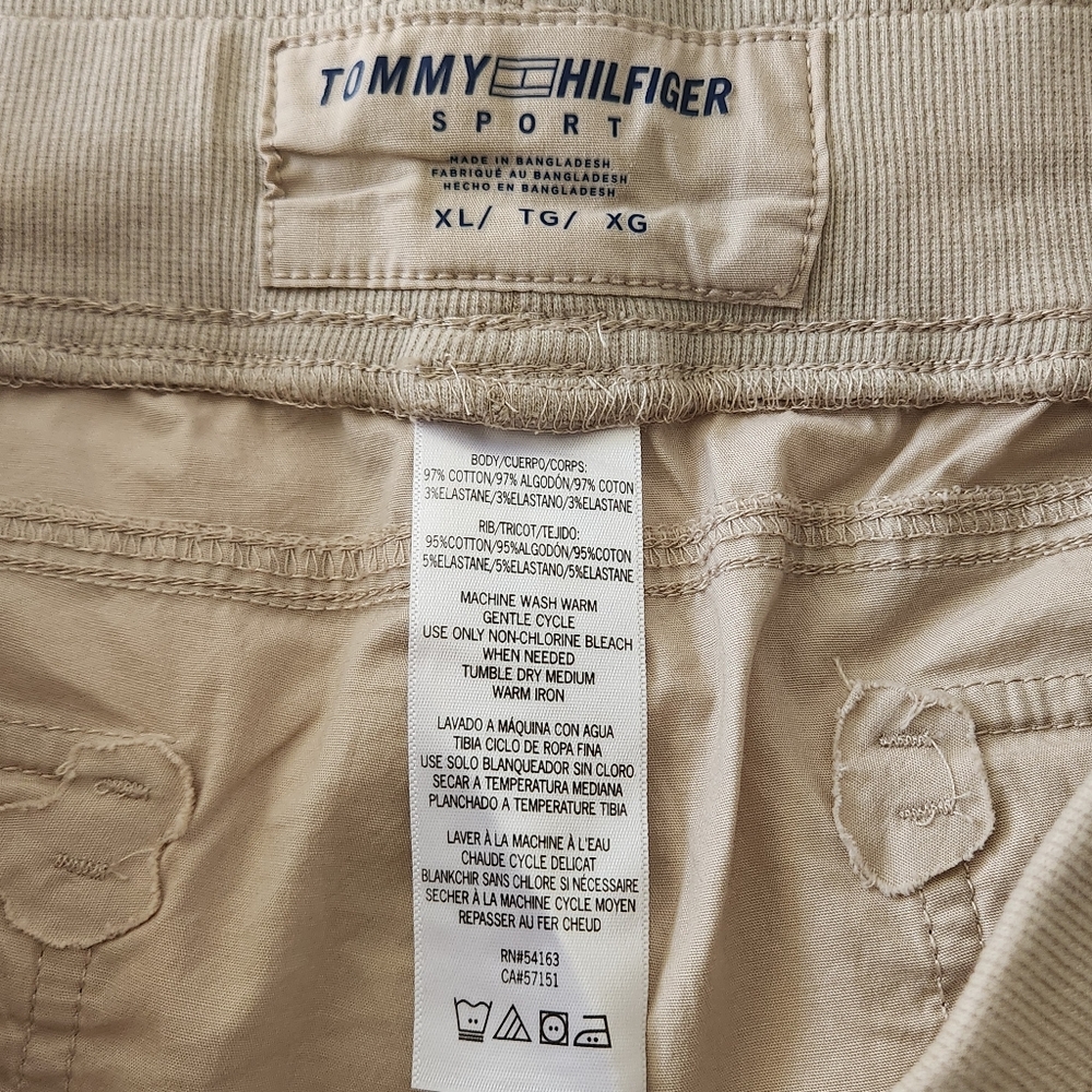 Tommy Hilfiger Tan Draw String Shorts, Roll Tab - Picture 3 of 4